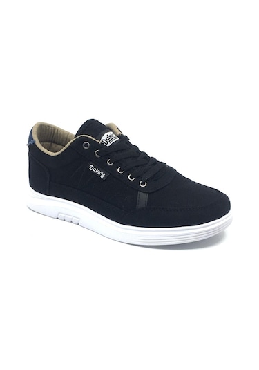 Dakırs Erkek Yazlık Ortopedik Keten Rahat Spor Ayakkabı Siyah