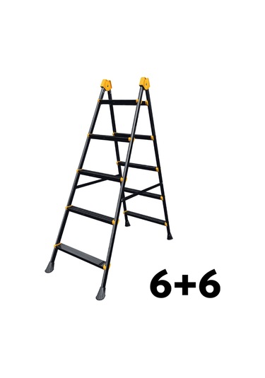 6+6 Basamaklı Metal Merdiven Doublestep
