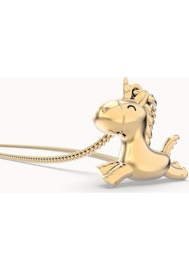 Chocli 18 Ayar Altın Kaplama Uçan Unicorn Kolye