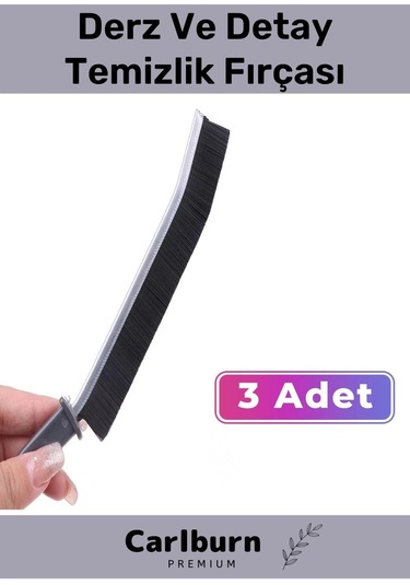 Pratik Çok Amaçlı Temizlik İnce Banyo Mutfak Derz Arası Detay Temizlik Fırçası 3 Adet
