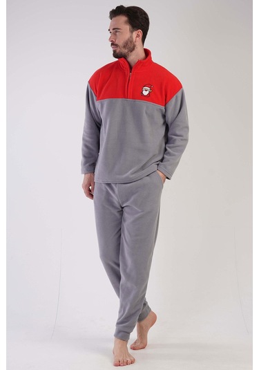 Erkek Uzun Kol Polar Gri Pijama Takım C2t8n1o303 001
