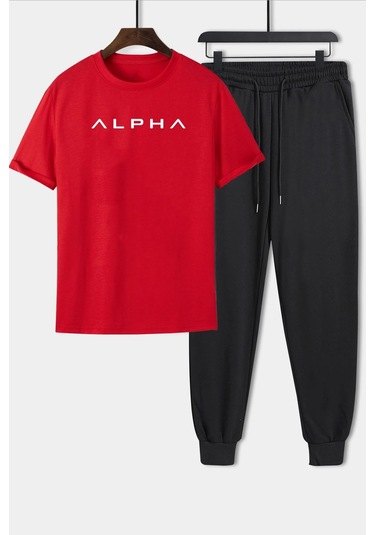 Alpha Eşofman Takımı Kırmızı Siyah