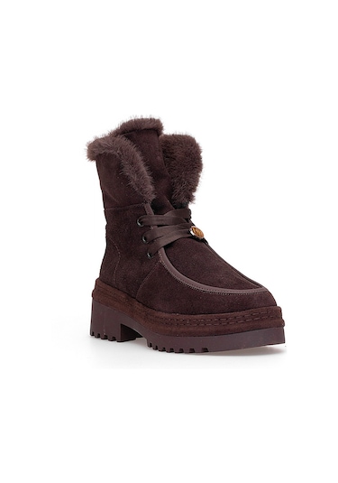 Guja 25k433 Kadın Hakiki Deri Klasik Bot Kahverengi Kahverengi