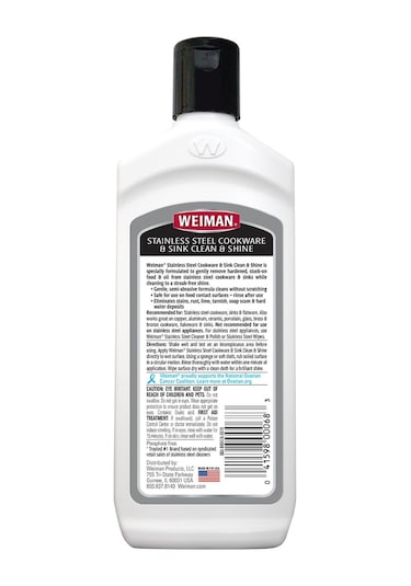 Weiman Paslanmaz Çelik Pişirme Kapları Ve Lavabo Temizleyici Parlatıcı 237 ML