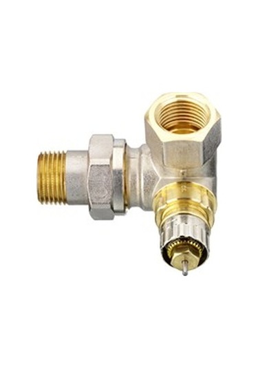 Reglajlı Ön Ayarlı Sol Dik Köşe Termostatik Vana Gövde 013G0234