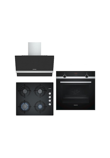 Siemens HB514FBR1T - EO6C6PB11O - LC65KAJ60T Siyah Ankastre Set 100