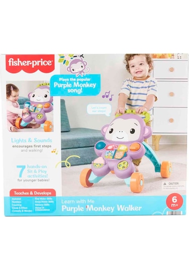 Fisher-price Benimle Öğren Mor Maymun Yürüteç Jgw94