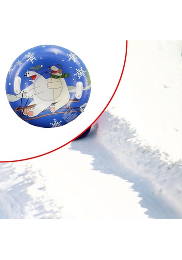 Homyl Şişme Kar Tüpü Kızak Aksesuarları Mavi Karikatür Mavi