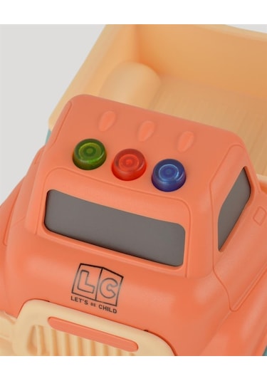 Let's Be Child Sesli Ve Işıklı Minik Pikap 31016 Turuncu - Bej Kasalı, Çocuklar İçin Oyuncak Pikap