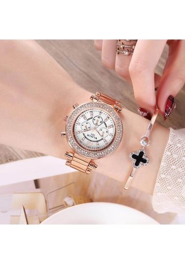 Yingfu S539 Kadın Saati Beyaz Kadran, Yenilikle Tasarım Beyaz