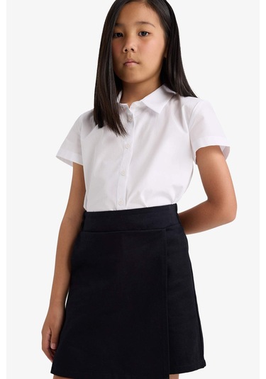 Defacto Kız Çocuk Okula Dönüş Gabardin Etek F1434a825aubk81 Siyah