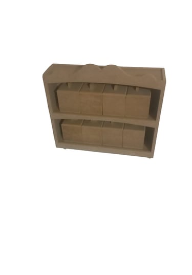 Ahşap 8 Bölmeli Baharatlık Raflı Ve Kapaklı Düzenleyici Ahşap