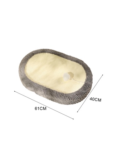 Suntek Kedi Tırmalama Yatağı Oval Şekil Büyük Alan Gri