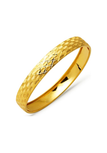 Bilezikci Baklava Desenli 14 Ayar Altın Hediyelik Bilezik