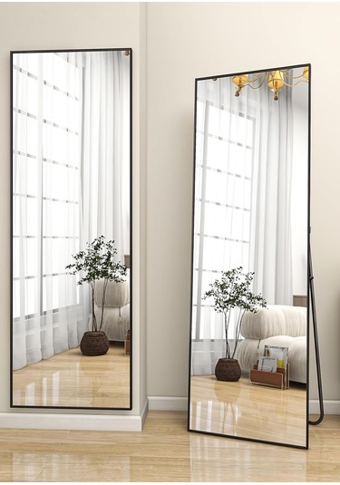 İva 162x55 Ayaklı, Asılı Veya Duvara Yaslı, Yer Aynaları,oturma Odası, Yatak Odası, Giyinme Odası Siyah