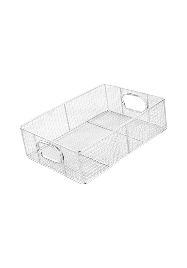 Homyl Restoran Için Paslanmaz Çelik Kızartma Sepeti Tava Ekmek Gümüş