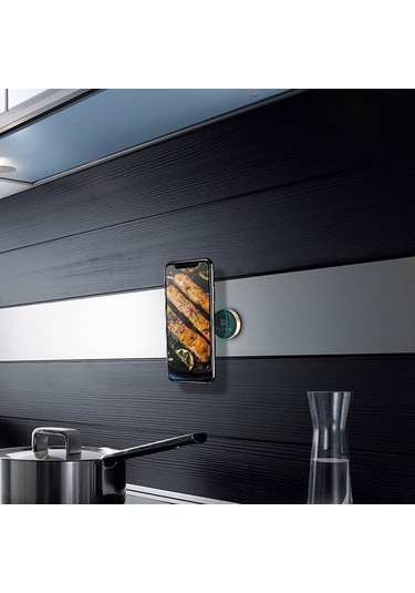 Yunboo Alüminyum Manyetik Araç Telefon Tutucu, Evrensel Uyumlu, Sabit Tutma İşlevi, Siyah Renk Siyah