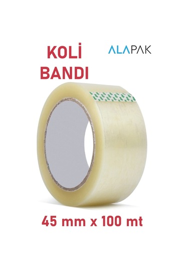 45mmx100m Koli Bandı Şeffaf 1 Adet Koli Bandı Şeffaf
