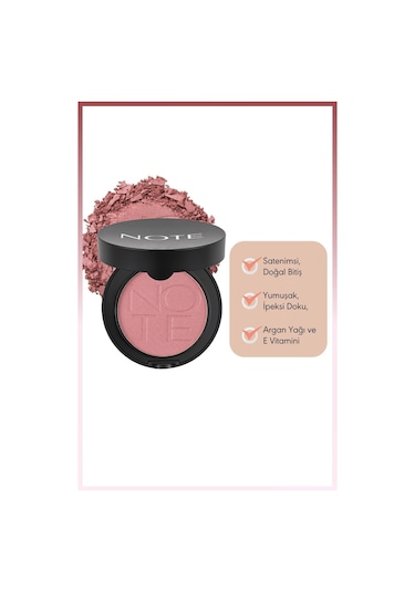 Note Cosmetique Luminous Silk Compact Blusher Toz Allık - 13 Deep Pink
