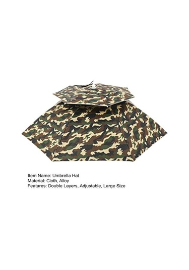 Gümüş Yetişkinler İçin Şemsiye Şapka Uygun Eller Serbest Hafif Kamuflaj Baskı Balıkçılık Malzemeleri Gümüş