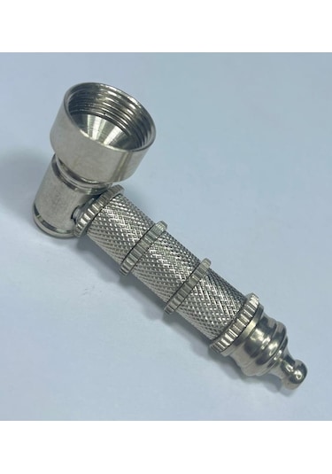 MetalikGri Full Metal Tırtıklı Pipo //7cm-11parça