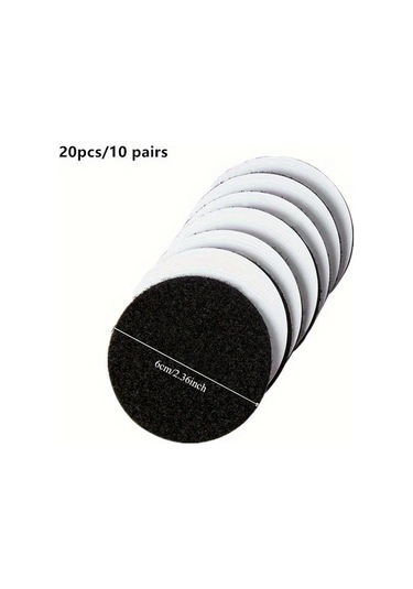 Willowhaven 20 Parça Siyah Beyaz Çift Taraflı Yapışkanlı 6cm Tutturucu
