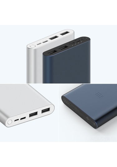 Symbee Xiaomi Plm13zm 10000mah Hızlı Şarj 18w Taşınabilir Şarj Cihazı, Alüminyum Kasa, Çoklu Cihaz Desteği, Siyah Siyah