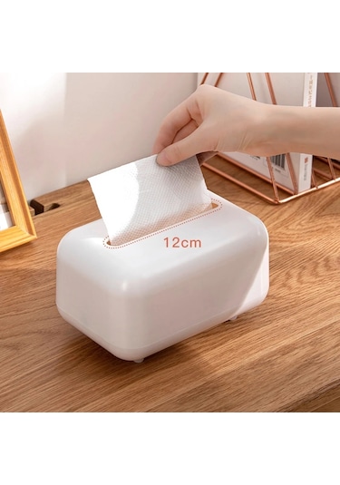 Yeşil-ev Basit Doku Kutusu Plastik Oturma Odası Yemek Odası Masaüstü Toz Geçirmez Islak Kağıt Havlu Saklama Kutusu Kapaklı Ve Yaylı