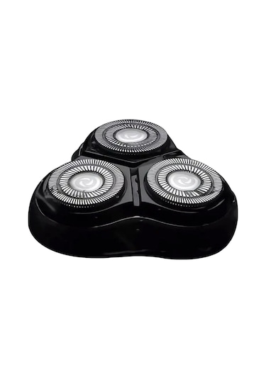 Geeksen Razor 3d Elektrikli Tıraş Başlığı Tıraş Makinesi Yedek Başlık Blokaj Korumalı Tıraş Makinesi Siyah