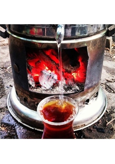 Zarif Iş Krom Semaver 3,5 Lt. Tek Musluk Odunlu Semaver Kömürlü S