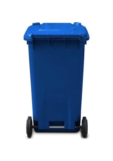 3 Adet Mavi Plastik Çöp Konteyneri 240 Litre - Isıya Karşı Dayanı