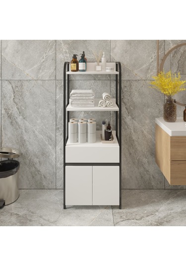 Çekmeceli Banyo Düzenleyici Mutfak Rafı Banyo Dolabı Çok Amaçlı D
