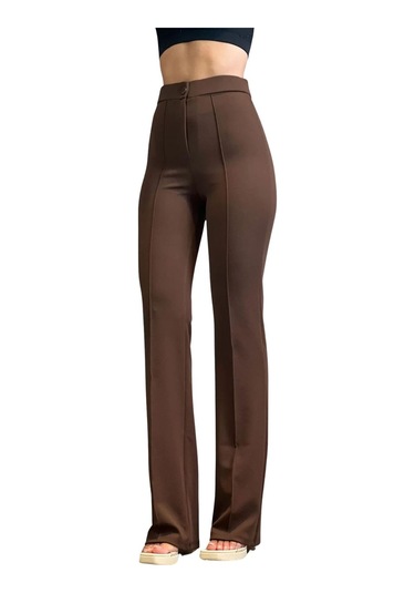 Krep Kumaş Likralı Kadın Palazzo Pantolon 3'lü Set Çok Renkli