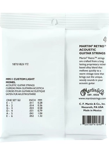 Martin M175, 80/20 Bronz,Akustik Gitar Teli-(11-52)-PENA HEDİYELİ