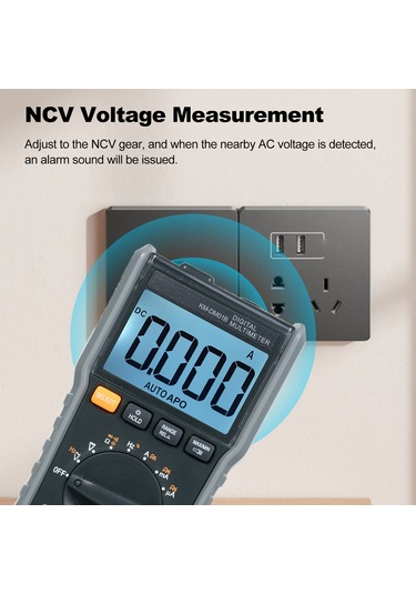 Springsun Km-dm01b Akıllı Multimetre: 6000 Gösterge Otomatik Aralık, Ncv Temasız Voltaj