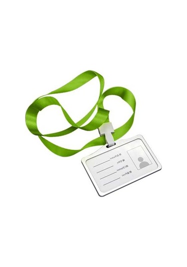 Ulzyvf Yatay Alüminyum Kartlık - İş Kartı Ve Kimlik Askılı Taşıyıcı Yeşil Yeşil