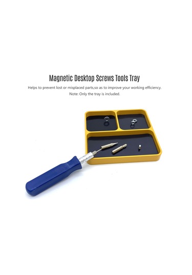 Monyee Alüminyum Allyum Magneetik Alet Depolama Tepsisi, Üç Magneetik Yastık, Cıvatalar Ve Parçalar Kaybını Önler, Sarı