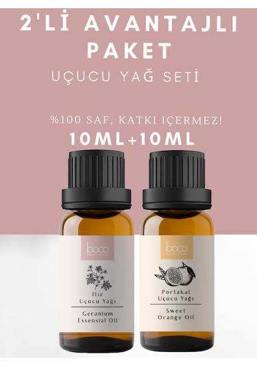 Boco Born In Cosmetics Itır + Portakal Saf Aromaterapi Uçucu Yağı 2 x 10 ML