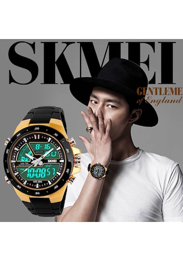 Leezsing Zamanı Yakalayan Şık Spor Saati: Suya Dayanıklı, Moda Tasarım, Altın Ve Siyah Kombinasyonlu Çok Renkli