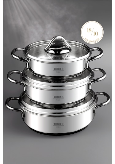 Artemis - 6 Parça Paslanmaz Çelik Sahan Seti 16-18