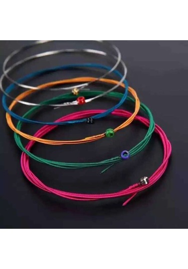 Orphee Tx620-C Renkli 10-47 Akustik Gitar Tel Seti-Pena