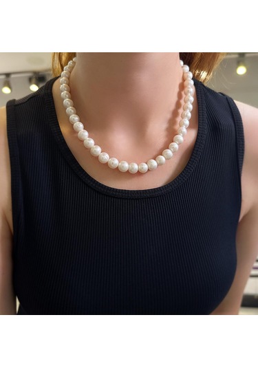 Stela Mayorka İnci Gümüş Kolye