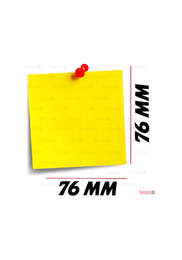 Post-İt (Gerçek Marka) Usa (5X100) 500 Yaprak 76X76Mm Notes