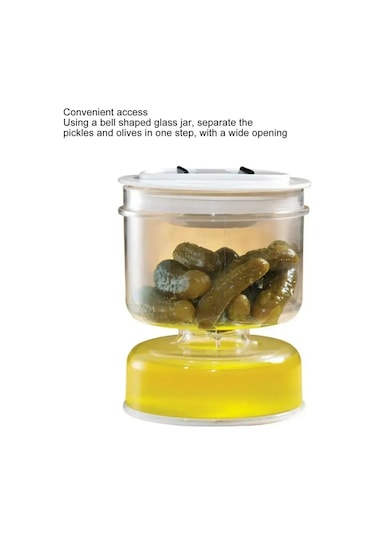 Geeksen "pratik Saklama Kavanozu - Hava Geçirmez Kapaklı, Islak-kuru Ayırma Özellikli" Şeffaf