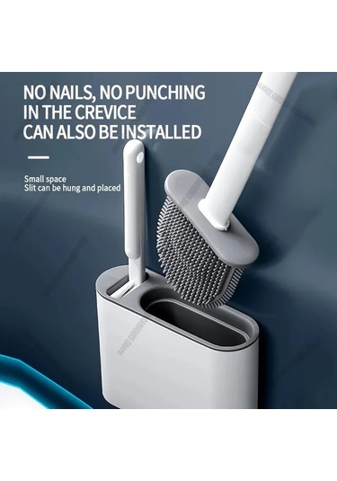 Liangmei Ölü Köşe Olmadan Silikon Yumuşak Saç Tuvalet Temizleme Ahşap