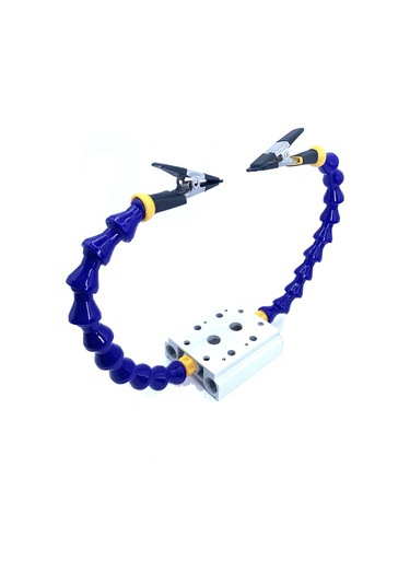 Aubyhe Alüminyum Alçı Pcb Tamiri İçin Esnek Kollü Yardımcı Araç - İki Kollü Kaynak Tutucu