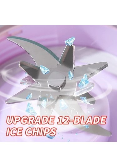 Xuweiwei Pembe 1 Usb Sarj Edilebilir Taşınabilir Meyve Sıkacağı Smoothie Milkshake Ve İçecekler İçin Değiştirilebilir Tabanlı Çok Fonksiyonlu Su Yapıcı Pembe