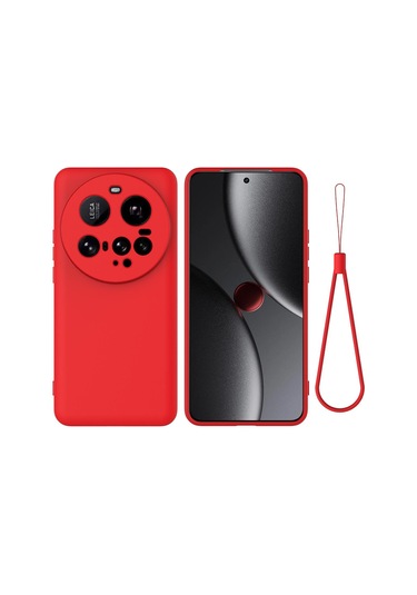 Xiaomi 15 Ultra Düz Renkli Sıvı Silikon Damlamaz Tam Kapsama Telefon Kılıfı Kırmızı