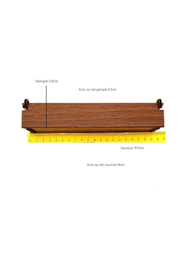 Mdf Ahşap Kutu Dikdörtgen 3.5cmx19.5cm Çok Renkli