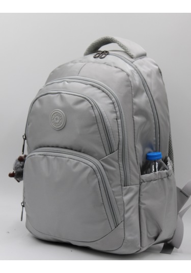 Özel Su İtici Kumaş Gri Unisex Okul Çantası 34600